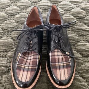 NWT - Franco Sarto Stylish Pattern Black and Brown   Oxford Shoes